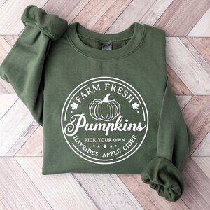 Farm Fresh Pumpkin Patch Sweatshirt, Thanksgiving Sweater, Fall Gift